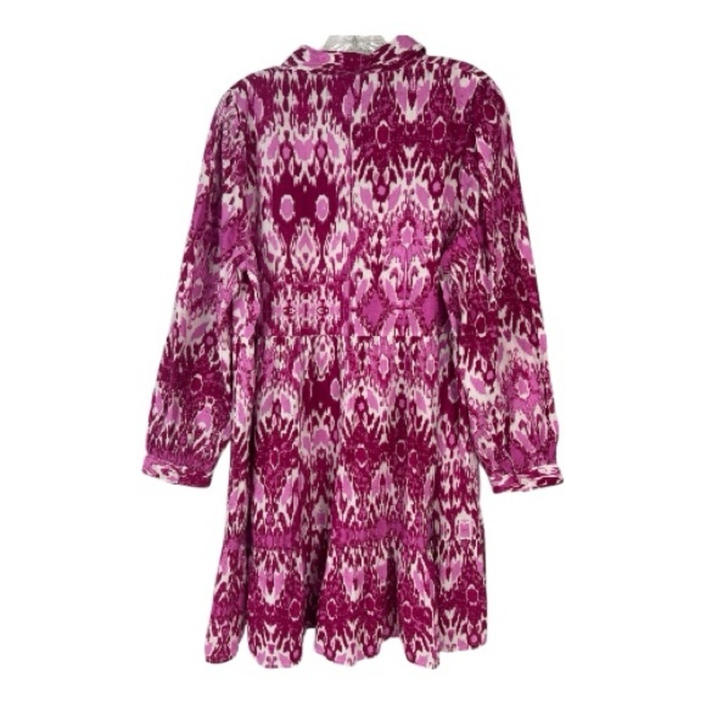 Ro's Garden Sz Large Pink Tyla Tiered Shirt Dress Cotton EUC - Picture 3 of 11